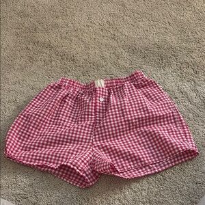 Red Gingham Women's Shorts